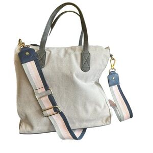 Erin Condren Planner Crossbody Tote Bag Gray with multicolored strap unisex 👜
